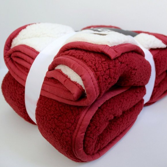 UGG Classic Sherpa Throw Blanket Redwood 50x70 in - Picture 2 of 3